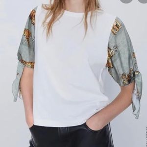 Zara Top with Tiger Sleeves